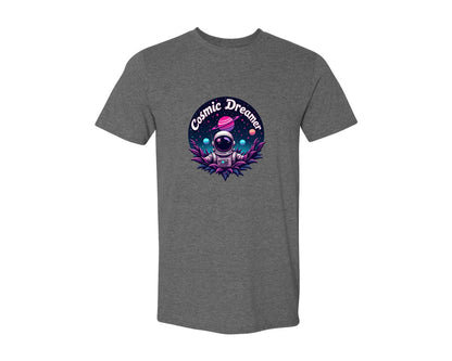 brand:Generic|color:Heather Dark Grey|Cosmic Dreamer T Shirt Design Graphic T-Shirt