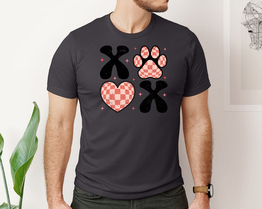 Dog Valentine Xoxo Valentines Day Graphic T-Shirt