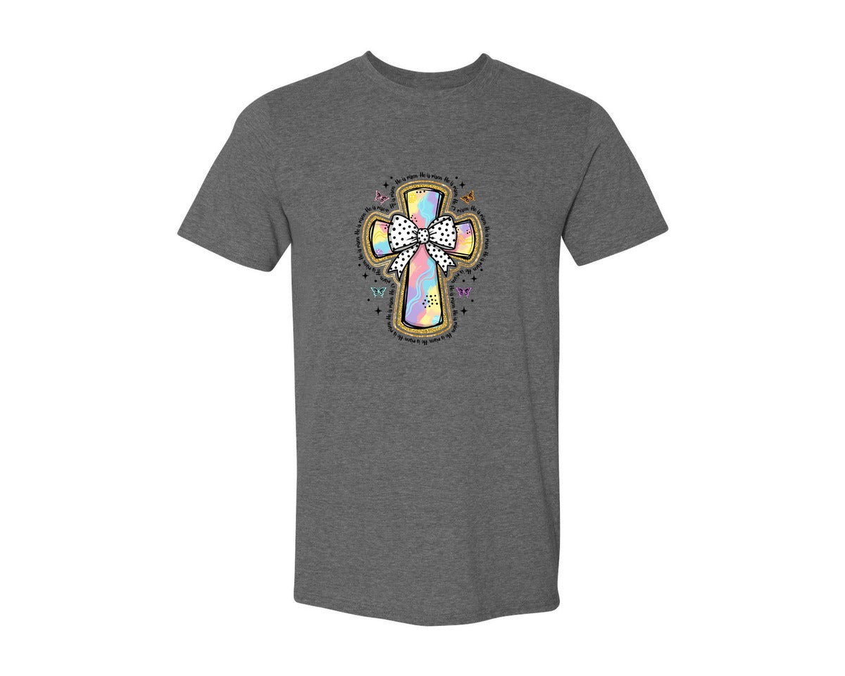 brand:Generic|color:Heather Dark Grey|Christian Easte Coquette Graphic T-Shirt