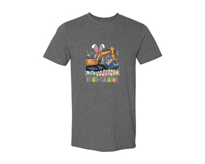 brand:Generic|color:Heather Dark Grey|Eggs Cavator Easter Excavator 3 Graphic T-Shirt