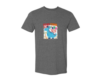 brand:Generic|color:Heather Dark Grey|Cute Dinosaur Cartoon T Shirt Design Graphic T-Shirt