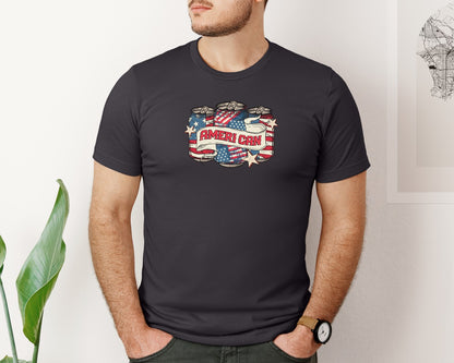brand:Bella Canvas|color:Heather Dark Grey|Funny 4Th Of July Party Drinking Graphic T-Shirt