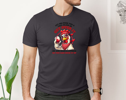 Funny Chicken Western Graphic T-Shirt