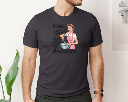 brand:Bella Canvas|color:Heather Dark Grey|Retro Sarcastic Women Sarcasm Graphic T-Shirt