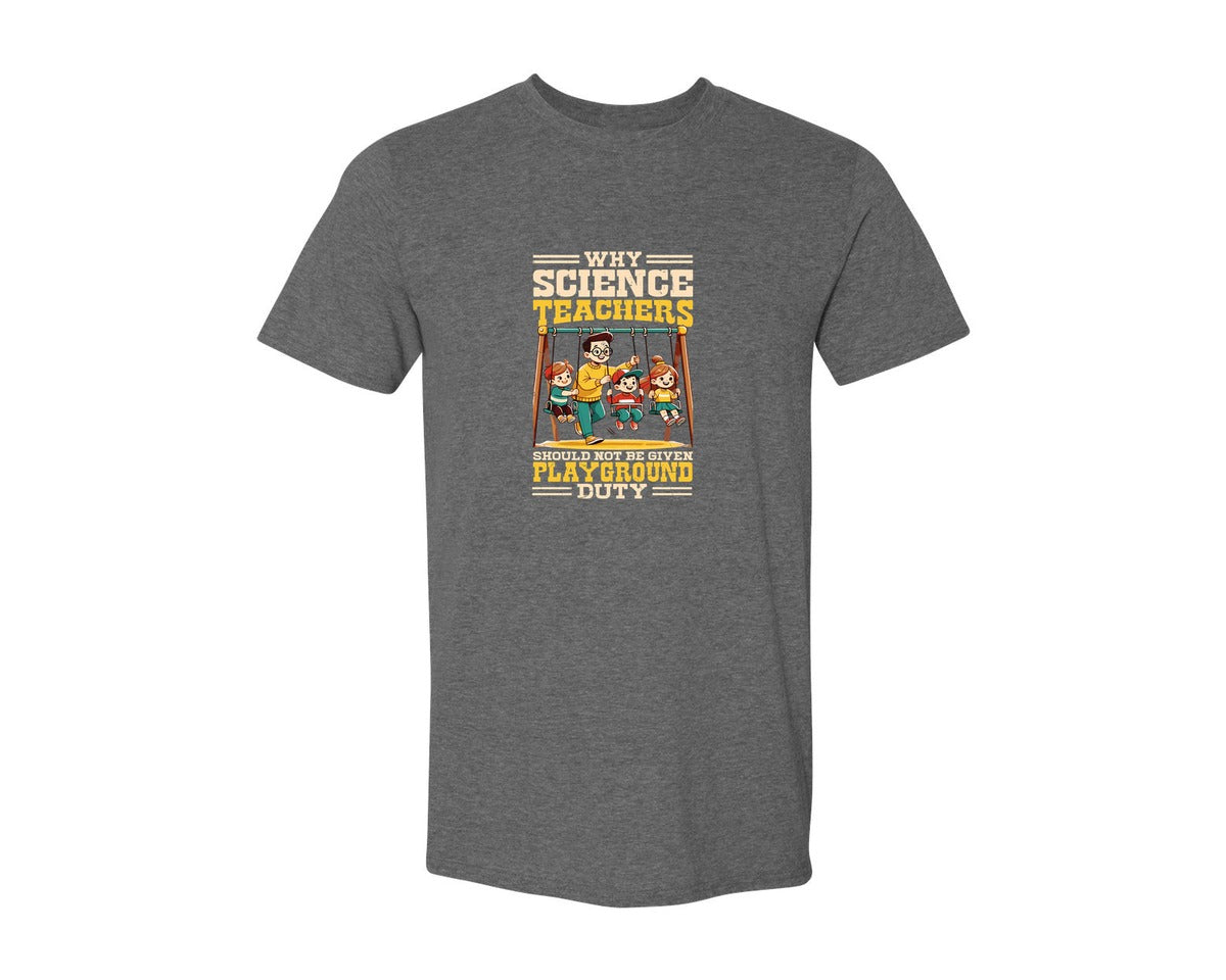 brand:Generic|color:Heather Dark Grey|Funny Science Teacher T Shirt Graphic T-Shirt