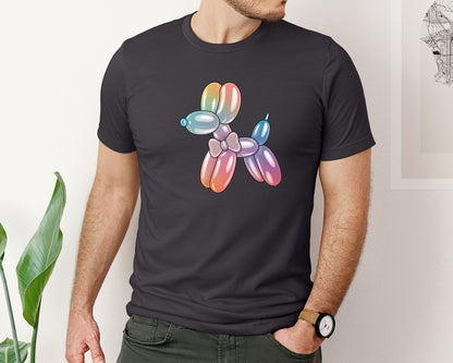 brand:Bella Canvas|color:Heather Dark Grey|Glam Balloon Dog 4 Graphic T-Shirt