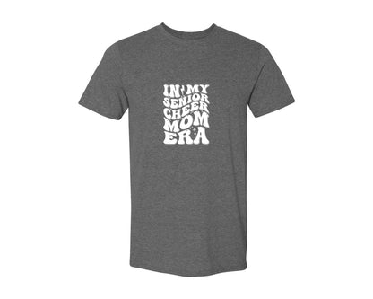brand:Generic|color:Heather Dark Grey|In My Senior Cheer Mom Era 2 Graphic T-Shirt
