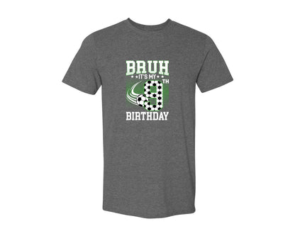brand:Generic|color:Heather Dark Grey|Bruh Its My 9Th Birthday Soccer T Shirt Graphic T-Shirt