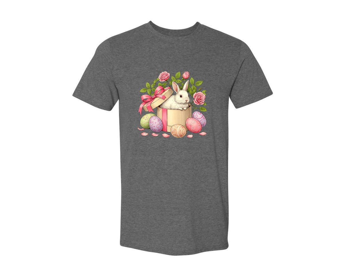 brand:Generic|color:Heather Dark Grey|Easter Bunny Bunny 2 Graphic T-Shirt