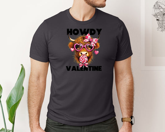 Howdy Valentine Valentines Shirt Graphic T-Shirt