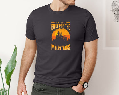 brand:Bella Canvas|color:Heather Dark Grey|Wild Life Experience Mountain Hiking Tee 6 Graphic T-Shirt
