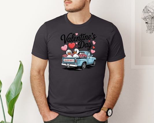 Happy Valentines Goose Pngvalentine Day Graphic T-Shirt