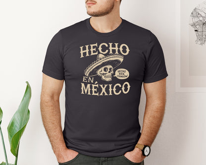 brand:Bella Canvas|color:Heather Dark Grey|Hecho En Mexico Mexican Chicano Pride Graphic T-Shirt