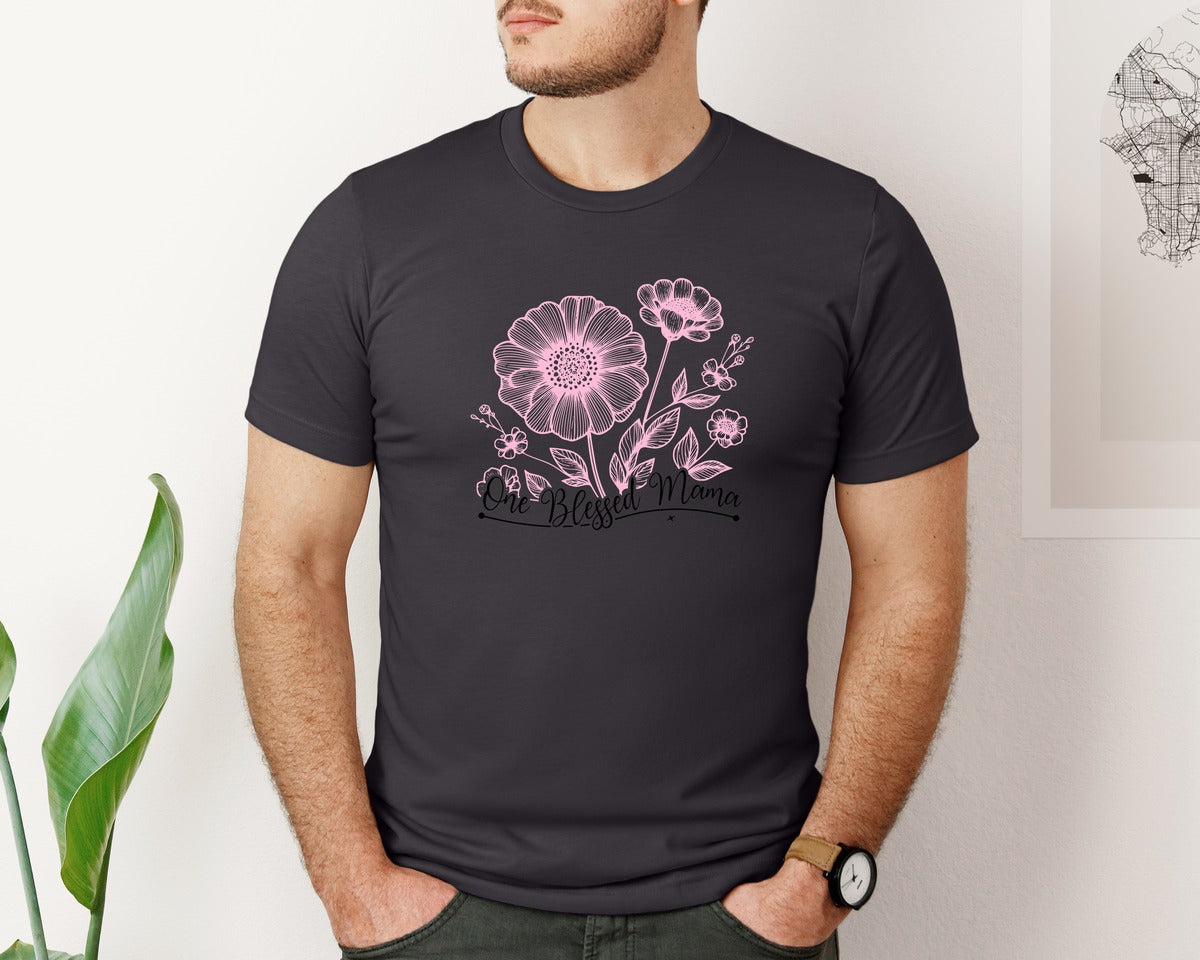 brand:Bella Canvas|color:Heather Dark Grey|Mothers Day Funny Mom Graphic T-Shirt