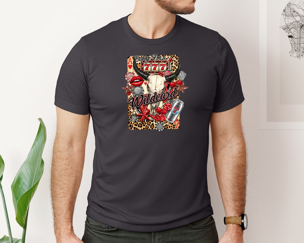 brand:Bella Canvas|color:Heather Dark Grey|Western Cowgirl Collage Retro Graphic T-Shirt