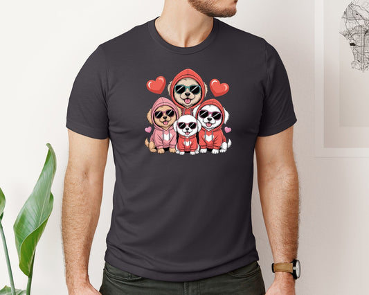 Valentine Goldendoodle Graphic T-Shirt