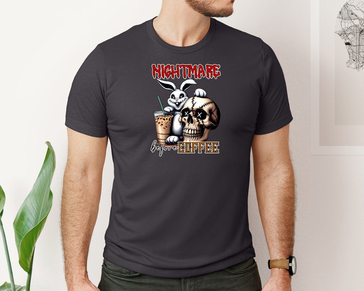 brand:Bella Canvas|color:Heather Dark Grey|Halloween Voodoo Graphic T-Shirt