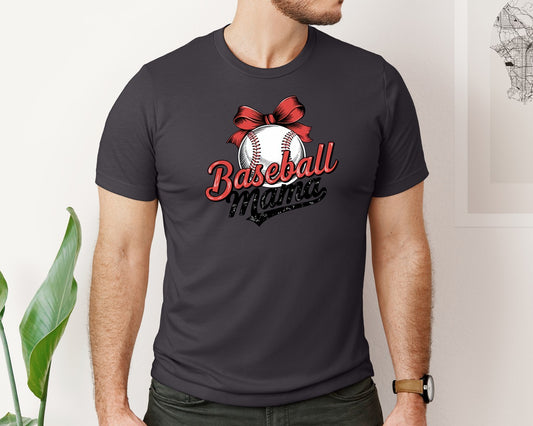 Retro Coquette Baseball Mama Graphic T-Shirt
