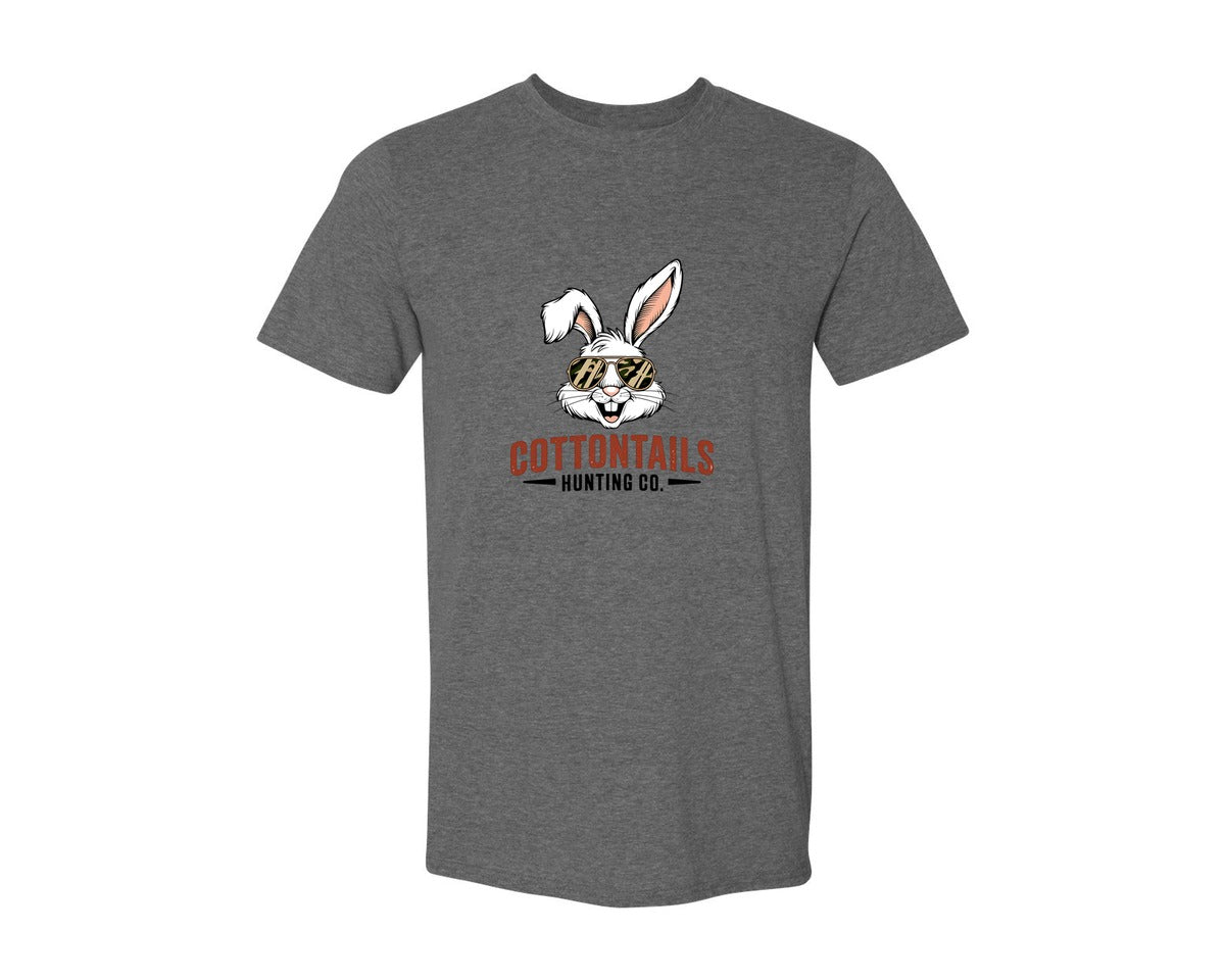brand:Generic|color:Heather Dark Grey|Cottontail Hunting Co Boy Egg Hunt Graphic T-Shirt