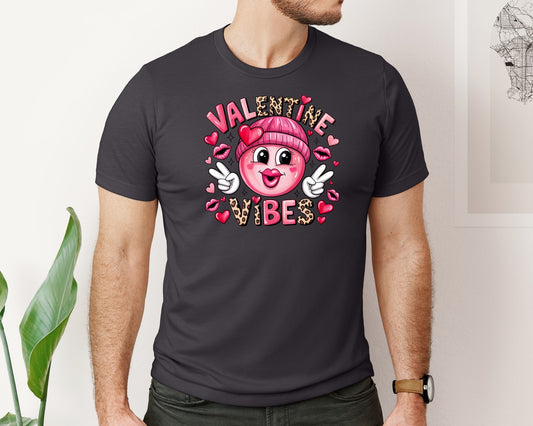 Valentine Vibes Valentines Day 3 Graphic T-Shirt