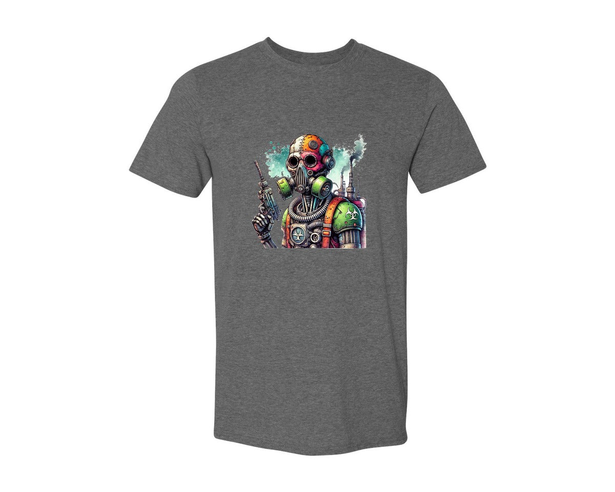 brand:Generic|color:Heather Dark Grey|Robot Sublimationsticker Graphic T-Shirt