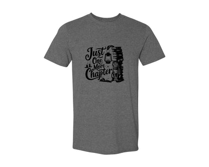 brand:Generic|color:Heather Dark Grey|Just One More Chapter T Shirt Design Graphic T-Shirt