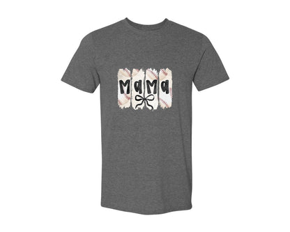 brand:Generic|color:Heather Dark Grey|Coquette Baseball Mama 2 Graphic T-Shirt