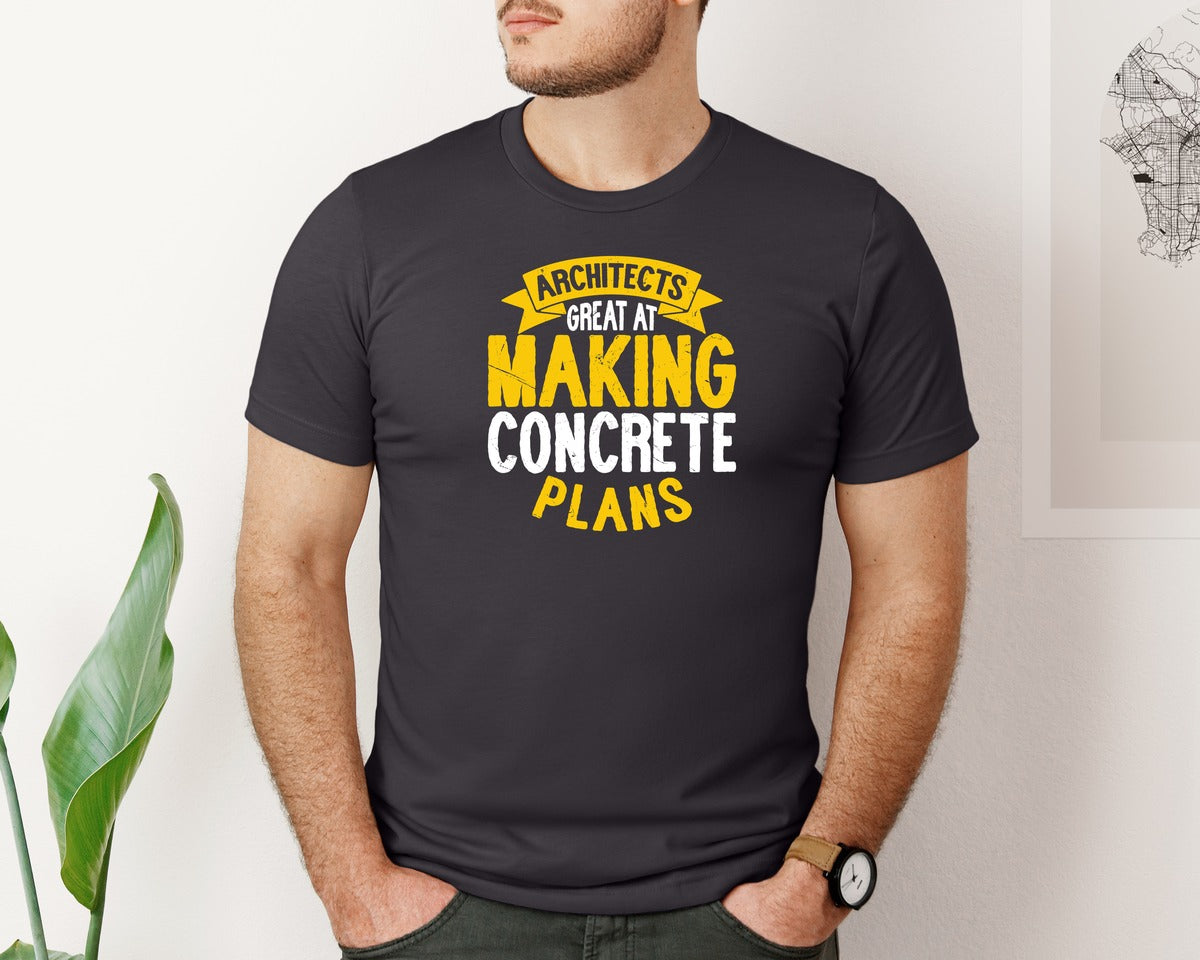 brand:Bella Canvas|color:Heather Dark Grey|Architect Architecture T Shirt Design 68 Graphic T-Shirt