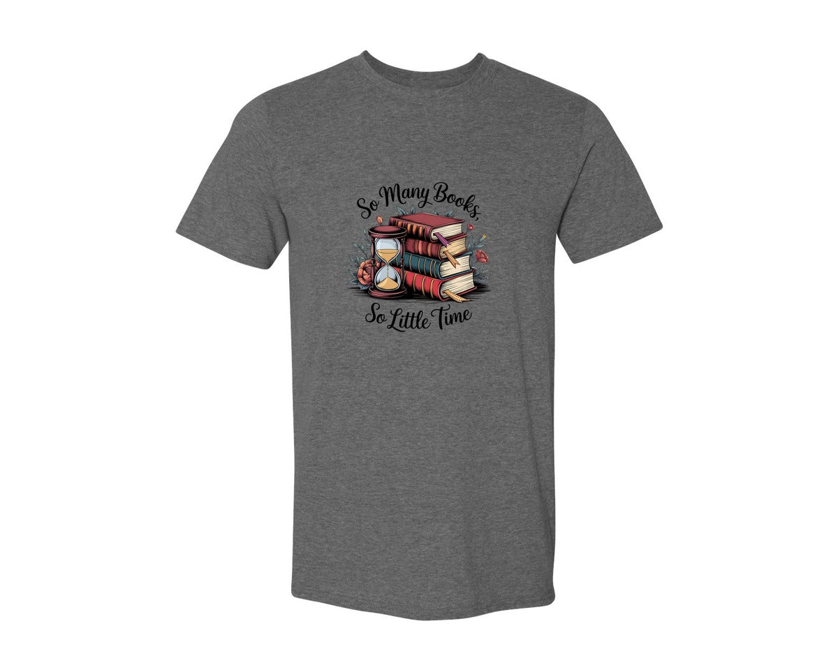 brand:Generic|color:Heather Dark Grey|Reading Book 8 Graphic T-Shirt