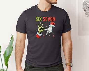 Six Seven 6 7 67 Meme Christmas Xmas Graphic T-Shirt
