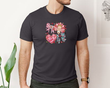 brand:Bella Canvas|color:Heather Dark Grey|35 Valentine Graphic T-Shirt