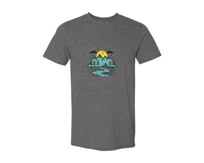 brand:Generic|color:Heather Dark Grey|Camping T Shirt Vector Design 4 Graphic T-Shirt