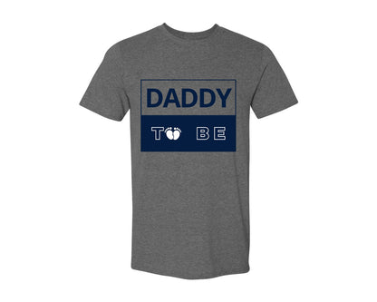 brand:Generic|color:Heather Dark Grey|Daddy To Be Pregnancy Announcement 2 Graphic T-Shirt
