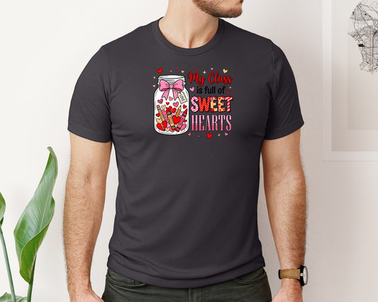 Teacher Sweet Hearts Valentine Graphic T-Shirt