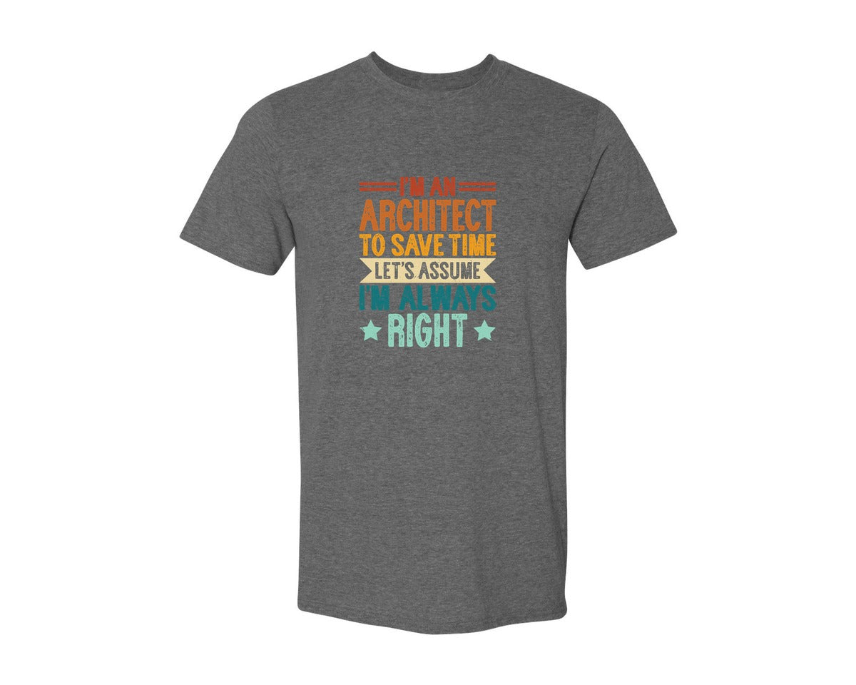 brand:Generic|color:Heather Dark Grey|Architect Architecture T Shirt Design 131 Graphic T-Shirt