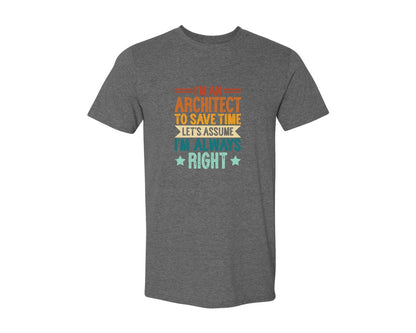 brand:Generic|color:Heather Dark Grey|Architect Architecture T Shirt Design 131 Graphic T-Shirt