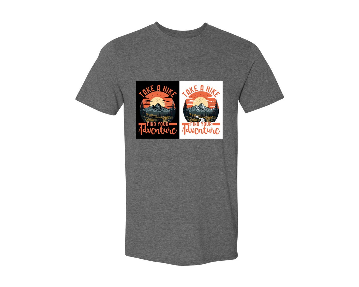 brand:Generic|color:Heather Dark Grey|Hiking Tshirt Design Vector Illustration 5 Graphic T-Shirt