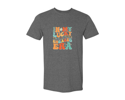 brand:Generic|color:Heather Dark Grey|In My Lucky Engaged Era 2 Graphic T-Shirt
