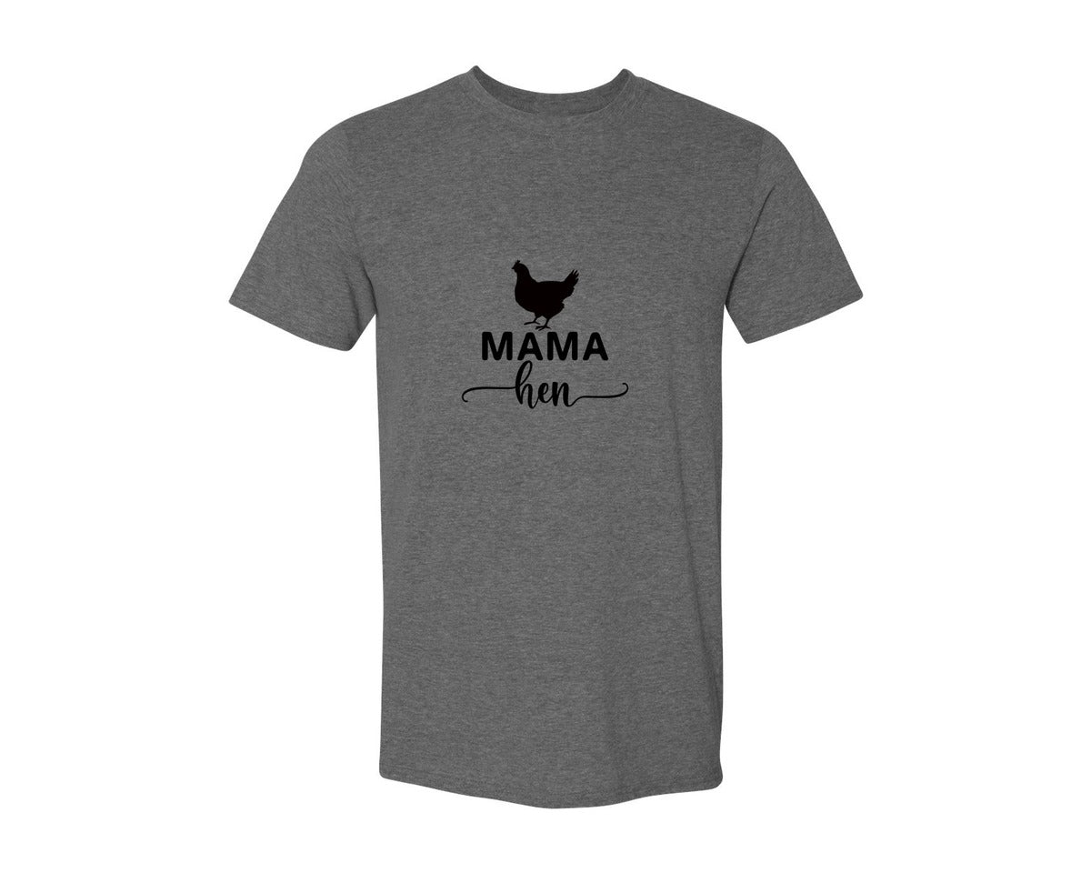 brand:Generic|color:Heather Dark Grey|Mama Hen 82 Graphic T-Shirt