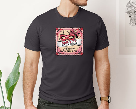Smutty Book Club Stamp Design Graphic T-Shirt