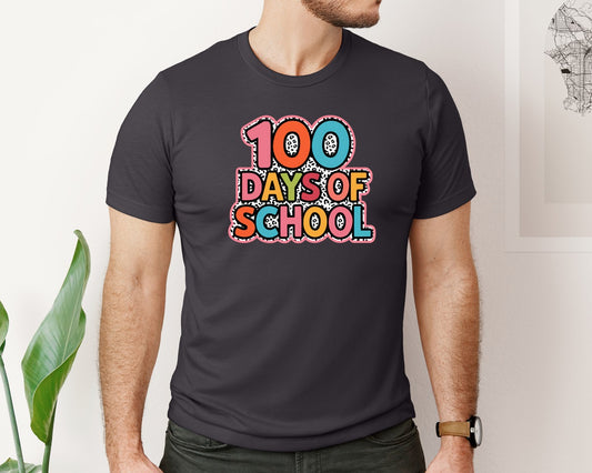 Colorful 100 Days Of School 3 Graphic T-Shirt