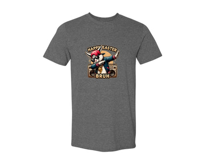 brand:Generic|color:Heather Dark Grey|Hip Hop Easter Bunny 16 Graphic T-Shirt