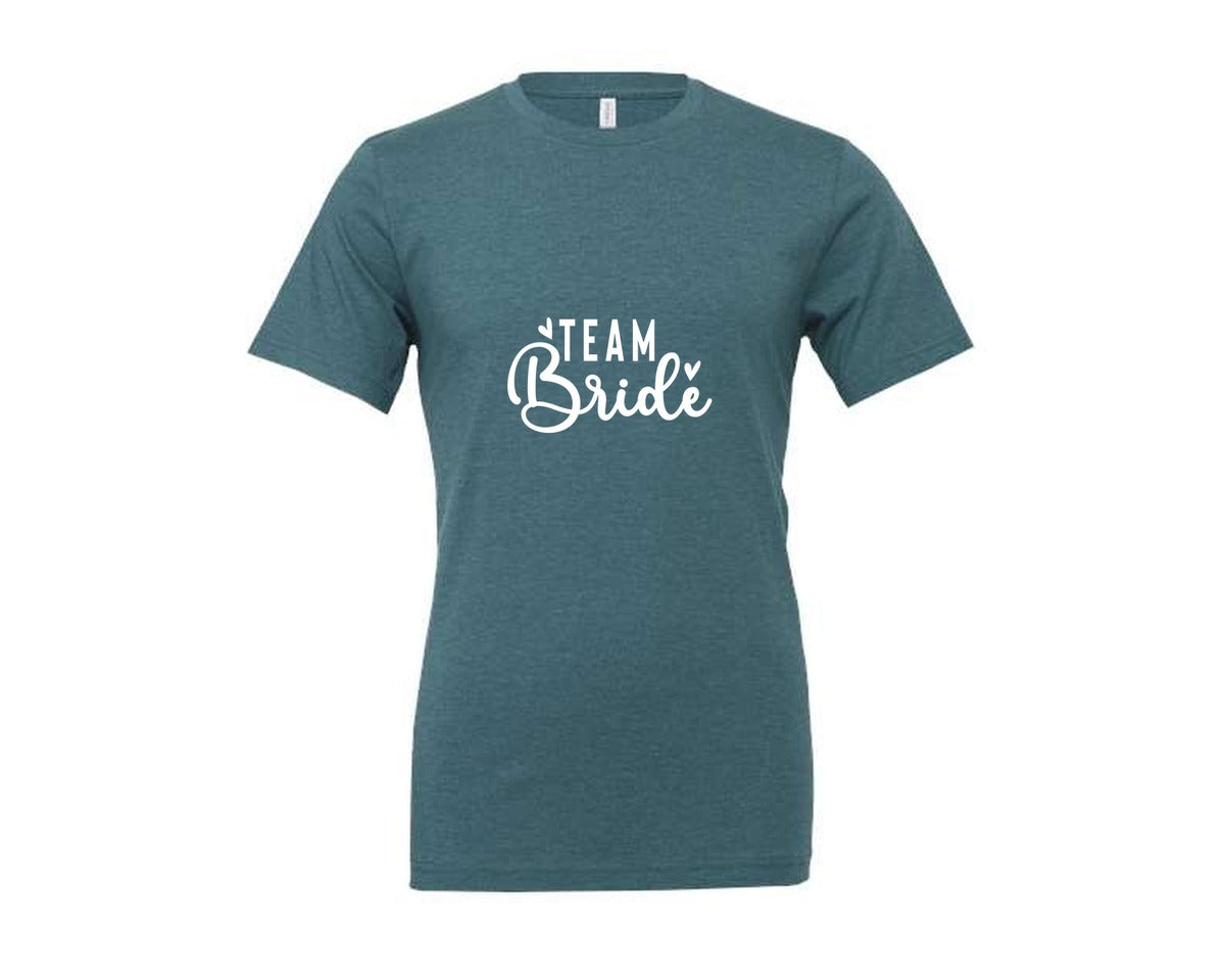 brand:Generic|color:Heather Deep Teal|Team Bride Bride 2 Graphic T-Shirt