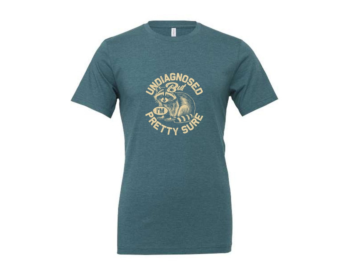 brand:Generic|color:Heather Deep Teal|Funny Raccoon Meme T Shirt 2 Graphic T-Shirt