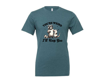 brand:Generic|color:Heather Deep Teal|Sarcastic Funny Raccoon Possum Weird Graphic T-Shirt