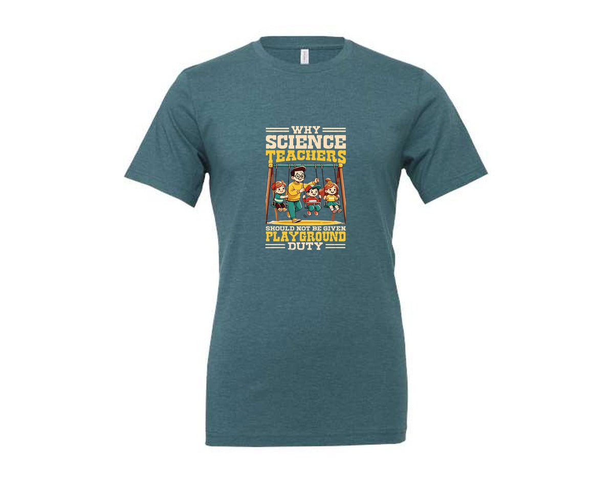 brand:Generic|color:Heather Deep Teal|Funny Science Teacher T Shirt Graphic T-Shirt