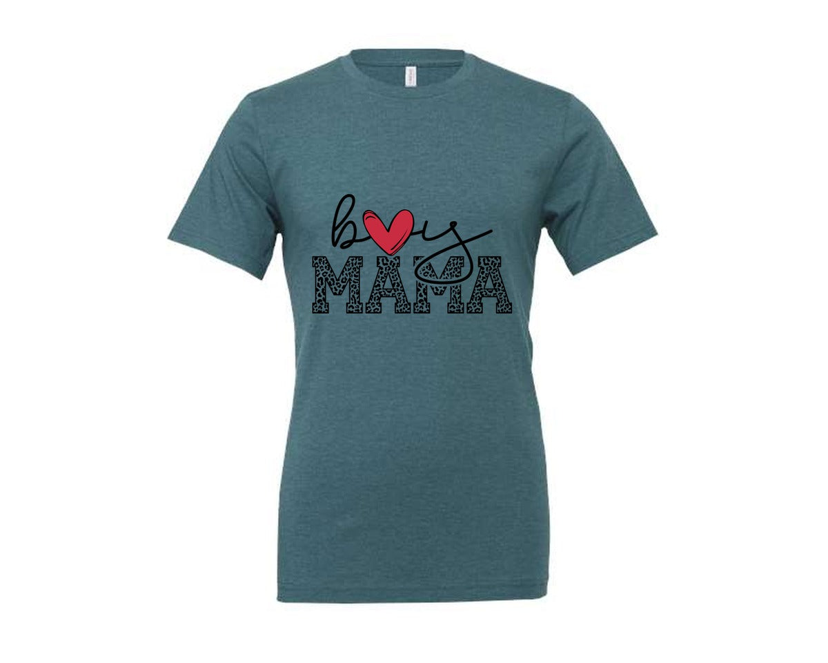 brand:Generic|color:Heather Deep Teal|Boy Mama Mama Boy 2 Graphic T-Shirt