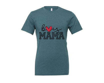 brand:Generic|color:Heather Deep Teal|Boy Mama Mama Boy 2 Graphic T-Shirt
