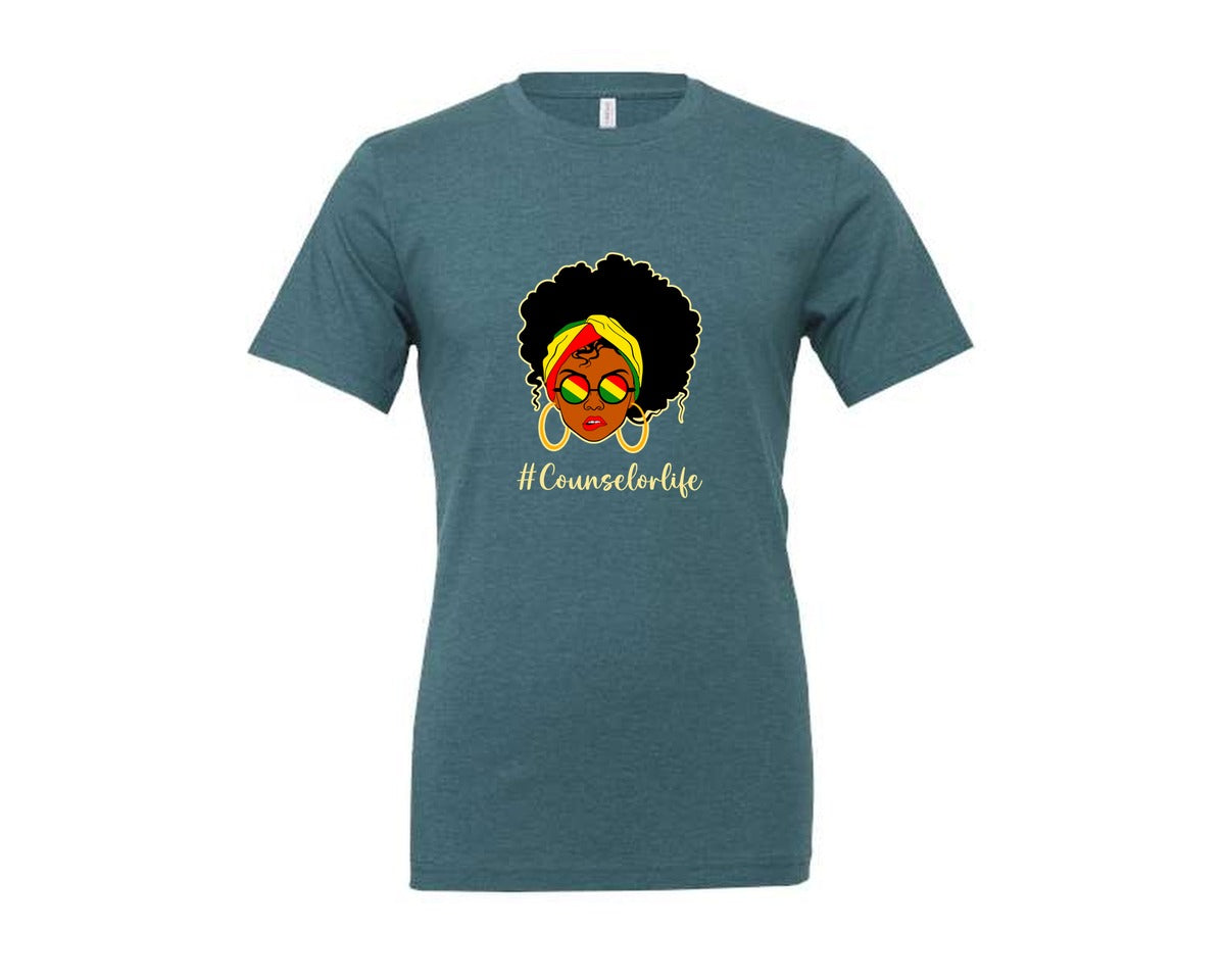 brand:Generic|color:Heather Deep Teal|Counselor Life Career T Shirt Graphic T-Shirt