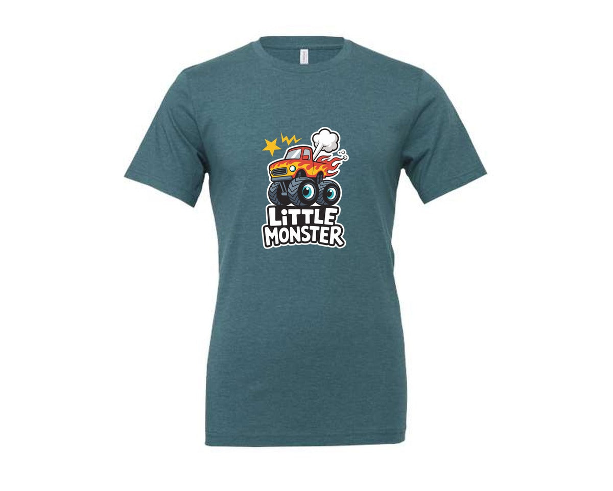 brand:Generic|color:Heather Deep Teal|E2Ad90F09F9A97Monster Truck Cartoon Kids T Shirte2Ad90F09F9A97 5 Graphic T-Shirt
